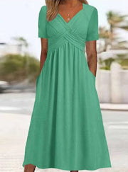 Elegantes Midi Kleid für Frauen – Zeitloser Stil für jeden Anlass – Grün