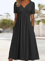 Elegantes Midi Kleid für Frauen – Zeitloser Stil für jeden Anlass – Schwarz