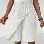 Alvara - Weicher Wickel-Skort – Offwhite