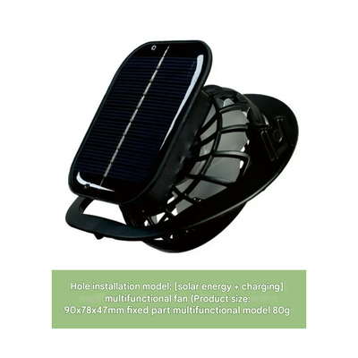 Outdoor-Sonnenhut mit integriertem Solarlüfter – CoolBreeze Solar