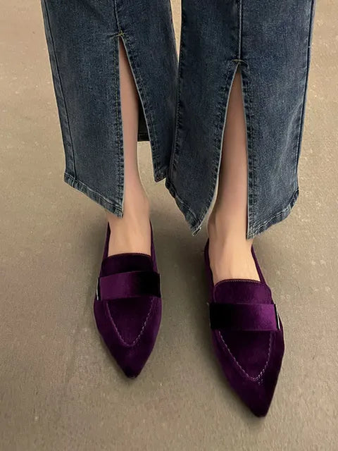 Spitze Slip-On Schuhe für Damen