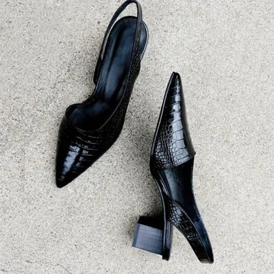 Yola - Kroko Design Orthopädische Elegante Bequeme Pumps