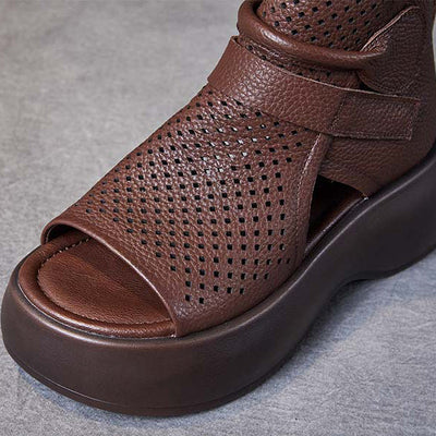 Orthopädische Leder-Sandalen Damen mit stoßdämpfender Sohle – Meike