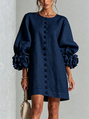 Saralyn - Skulpturales Minikleid – Marineblau