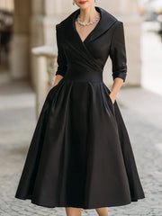 Reece – Stilvolles Damen Vintage-Kleid – Schwarz