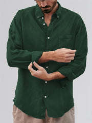Tristan - Soft-Touch-Hemd – Grün