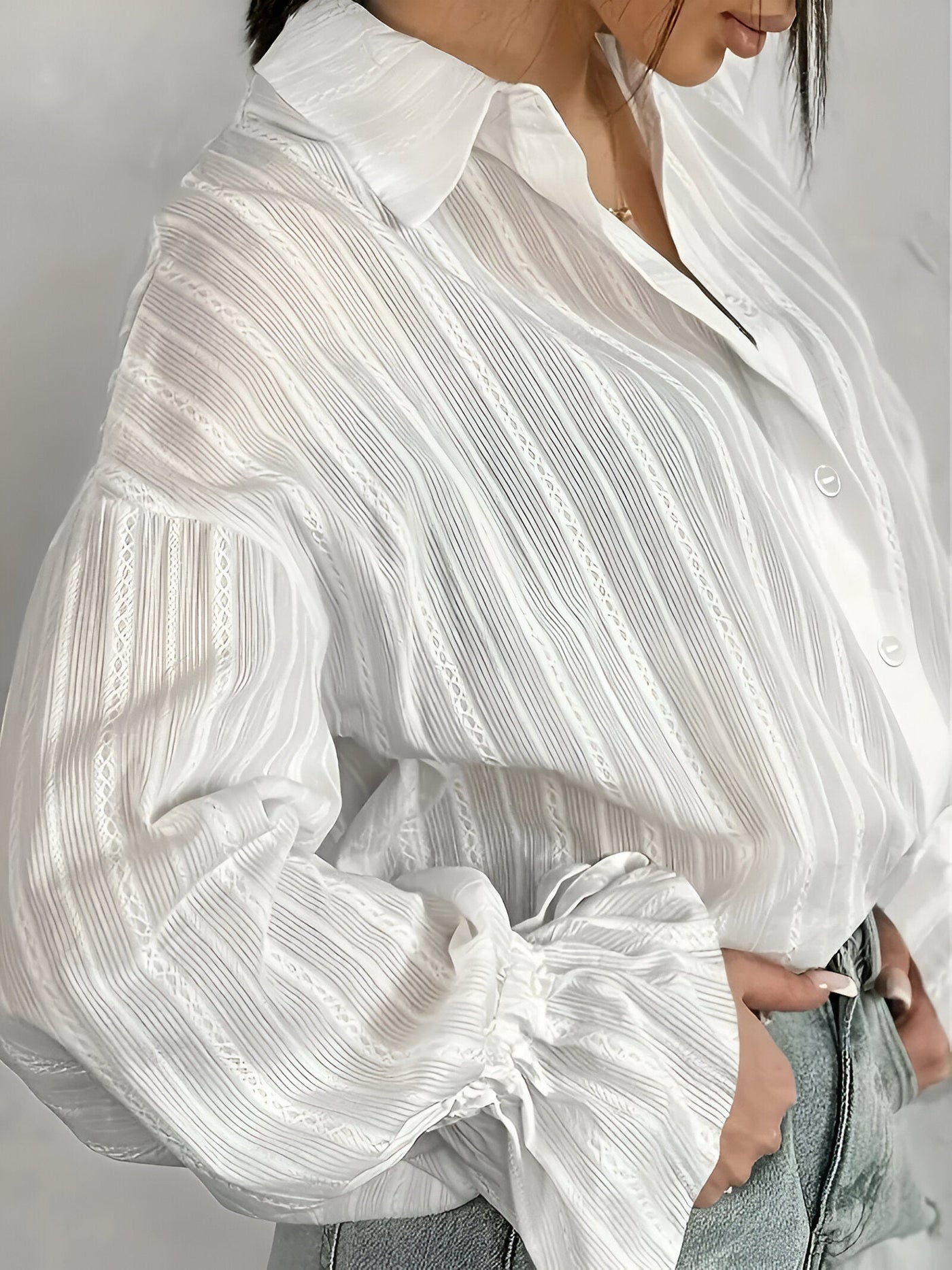 Eulalia  | Elegantes Hemd mit besticktem Kragen