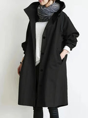 Lyonesse - wasserabweisender Oversize-Trenchcoat – Schwarz
