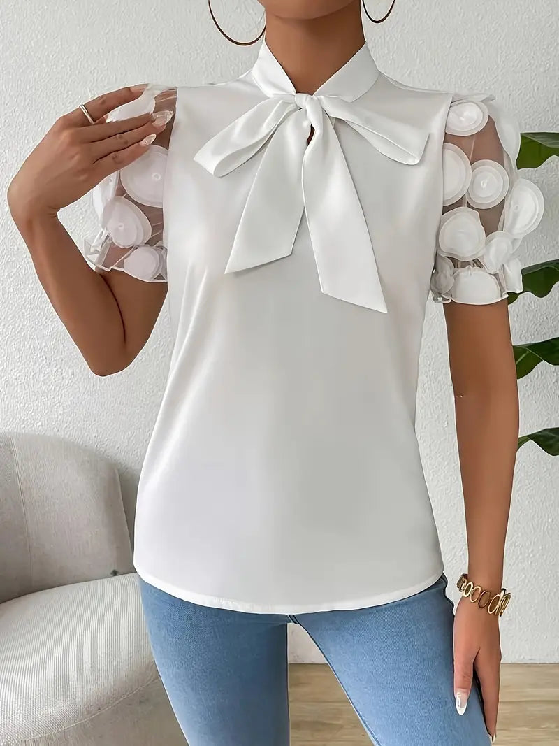 Felicia | Elegante Bluse mit Schleifenkragen für Damen