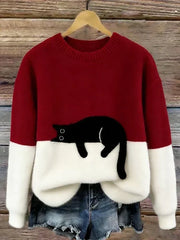 Mirevalyn - Weichgriff-Pullover – Rot
