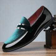 Aaron | Komfortable Herren Loafer mit Veloursleder Details – Grün-Schwarz