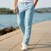 Abaddon | Herren Leinenhose Leicht – Blau
