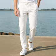 Abaddon | Herren Leinenhose Leicht – White