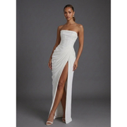 Abbey | Damen Stilvolles Maxikleid – Weiß