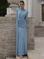 Abendkleid Lang Elegant Hochzeitsgast – Blau