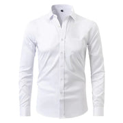 Braony | Klassisches Langarmh Herrenhemd mit modernem Slim-Fit – Weiß