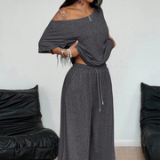 Kaeloria - Komfortables Loungewear-Set – Dunkelgrau