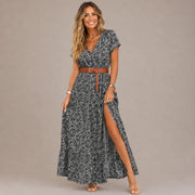 Helisara - Luftiges Boho-Maxikleid – Grau