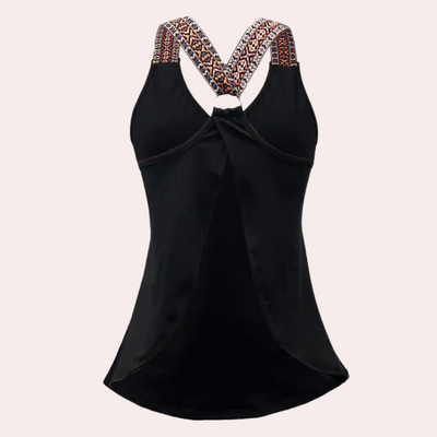 Cassandra - Schickes Schwarzes V-Ausschnitt Damen Shirt