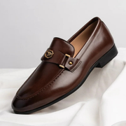 Adam | Herren Elegante Leder Loafer – Braun