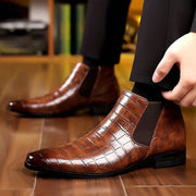 Aldric | Herren Chelsea Boots Stiefeletten Slip-On – Braun