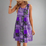 Alessia | Damen Schlichtes Sommerkleid Mini – Lila