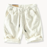 Alexander | Herren Shorts Mit Kordelzug Für Urlaub – Weiß