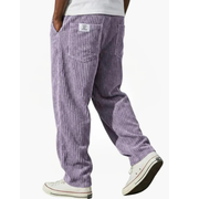 Alfons | Bequeme Cordhose für Herren – Lila
