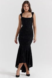 Amira | Damen Maxikleid – Elegantes Fließendes Kleid Hochzeit & Sommerurlaub 2026 – Schwarz