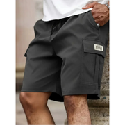 Andreas | Herren Cargo Shorts Mit Taschen Für Strand – Schwarz