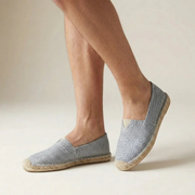 Andreas | Herren Elegante Espadrilles Slip-On Jute – Grau
