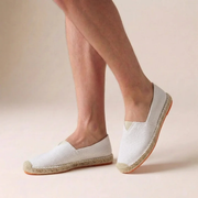 Andreas | Herren Elegante Espadrilles Slip-On Jute – Weiß