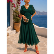 Annemarie | Damen Maxikleid Sommer leicht vielseitig – Grün