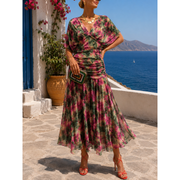 Annemarie | Damen Maxikleid Sommer leicht vielseitig – Mehrfarbig 1