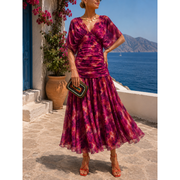 Annemarie | Damen Maxikleid Sommer leicht vielseitig – Mehrfarbig 2