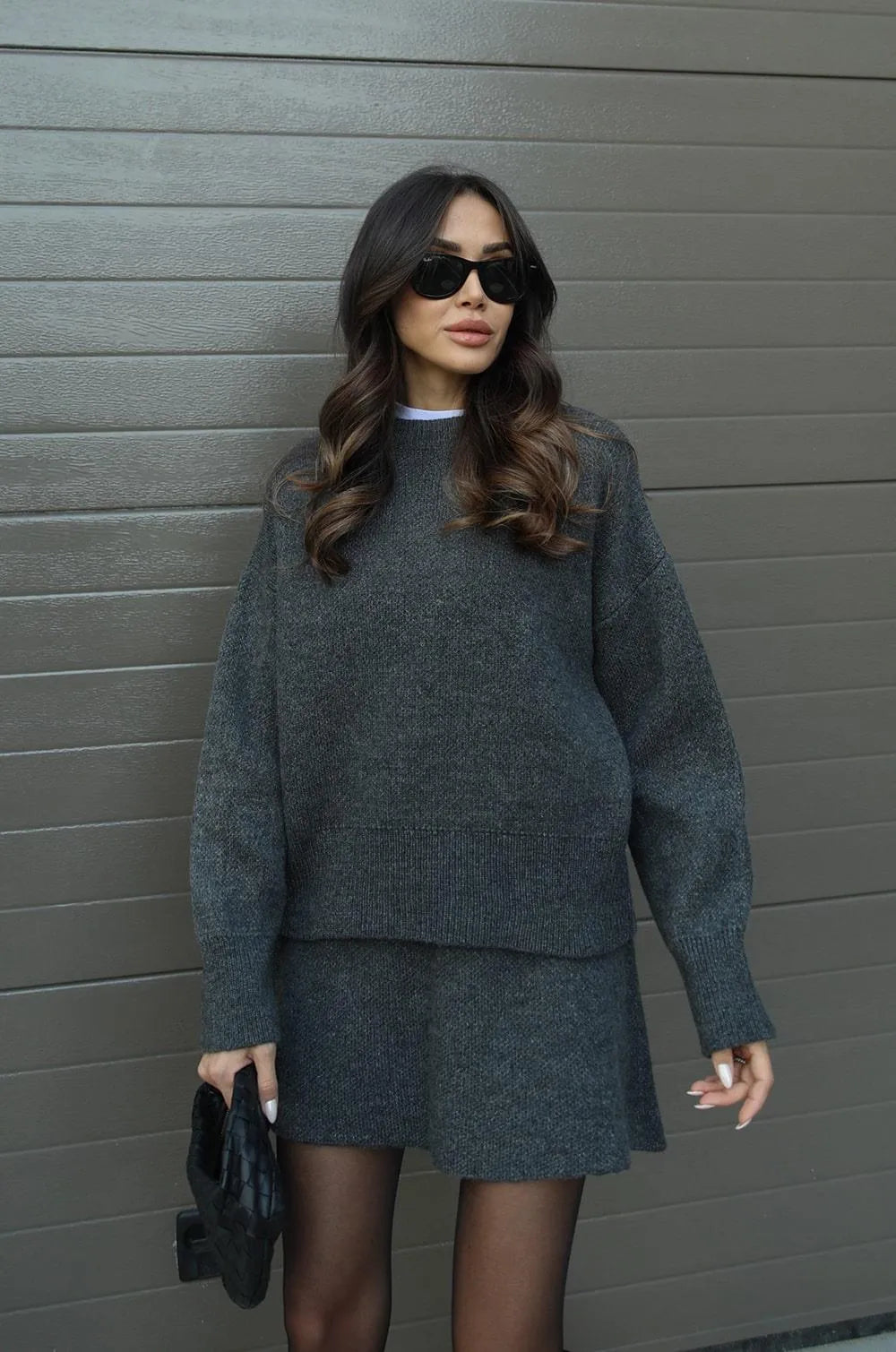 Helena | Strickrockanzug (Oberteil + Rock)