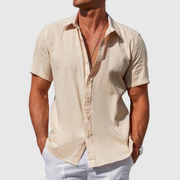 Artur | Herren Freizeit Hemd Kurzarm – Beige