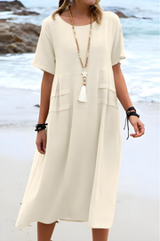 Nina | Feminines Kleid für besondere Anlässe – Beige