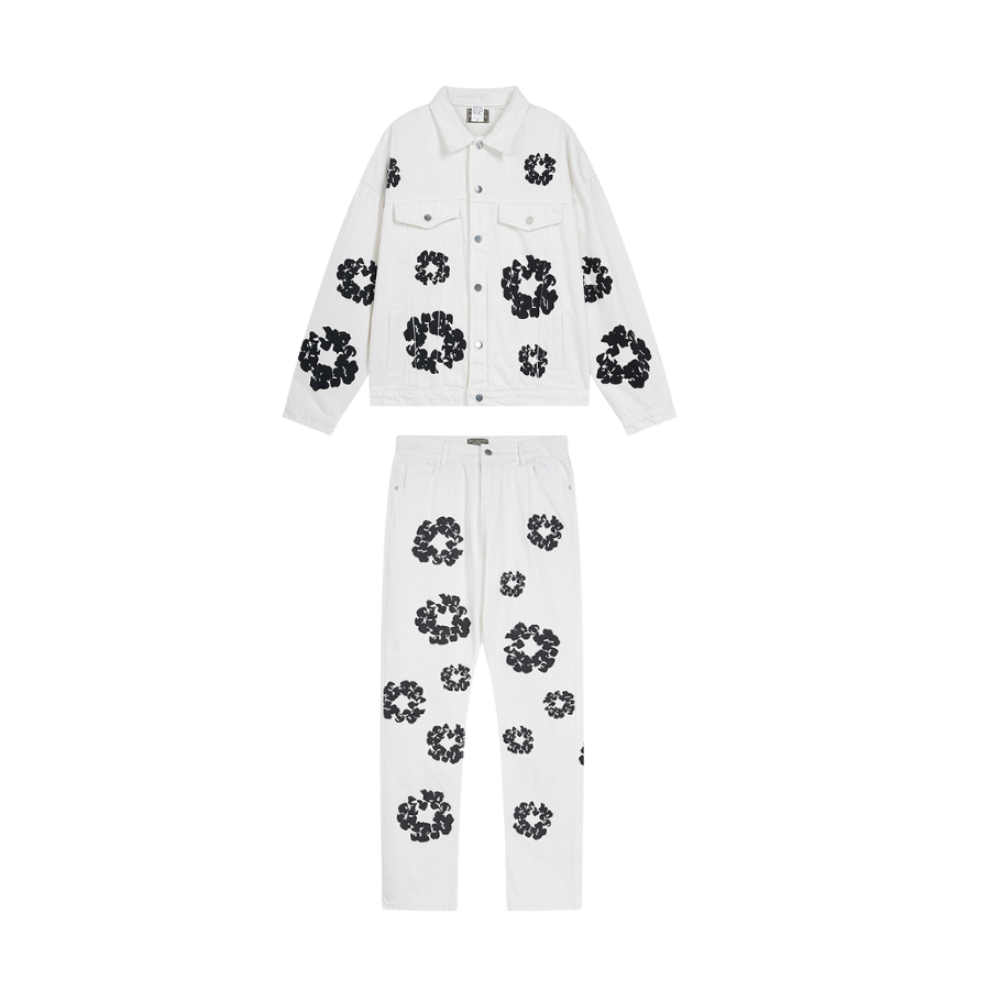 Zweiteiliges Set | Jacke & Hose mit Print | Leicht & Bequem