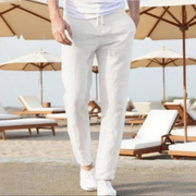Augustin | Herren Leinenhose Leicht – Weiß
