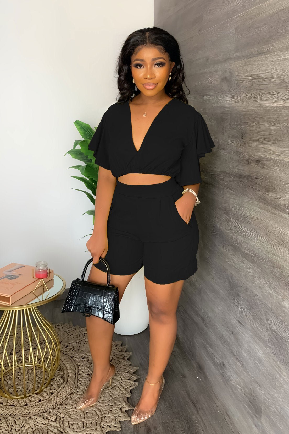 Trendiges Sommer-Zweiteiler Set mit Falten-Design – Marlene