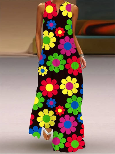 Grace - Kleid mit floralem Muster und Ausschnitt mit Kerbe