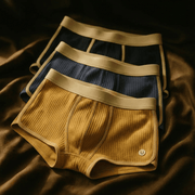 Niklas | Klassische Ferran Boxershorts Herren – Gelb / Blau / Schwarz