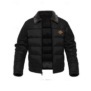 Baldwulf | Herren Steppjacke Gefüttert Winterjacke – Schwarz