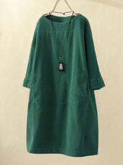 Aida – Elegantes Herbstkleid – Dunkelgrün