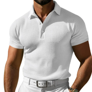 Benedikt | Herren T-Shirt Mit Struktur Für Sommer – Weiß