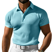 Benedikt | Herren T-Shirt Mit Struktur Für Sommer – Blau
