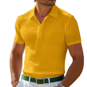 Benedikt | Herren T-Shirt Mit Struktur Für Sommer – Gelb