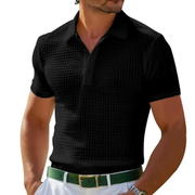 Benedikt | Herren T-Shirt Mit Struktur Für Sommer – Schwarz