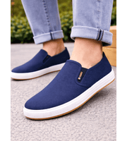 Bequeme Herren Komfortsohle Sneaker Zum Reinschlüpfen – Blau